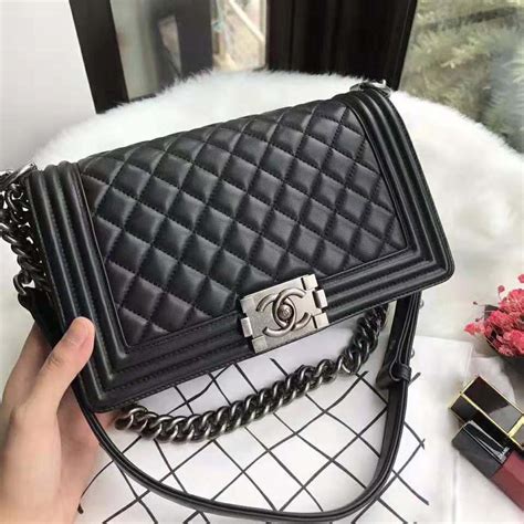 small boy chanel handbag|chanel black boyfriend bag.